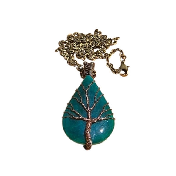 Gemstone Tree of Life Wire Wrapped Pendant - Picture 4 of 4